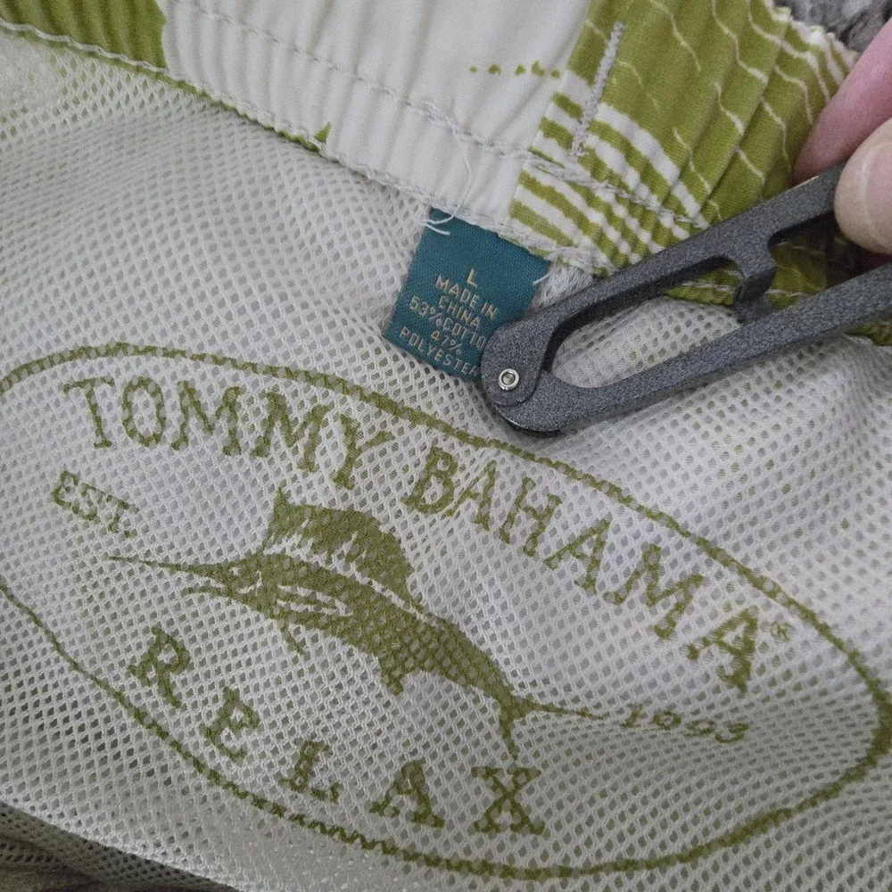 Tommy Bahama Relax Mens Lime Green Floral Hibiscus Swim Trunks Board Shorts‎ L